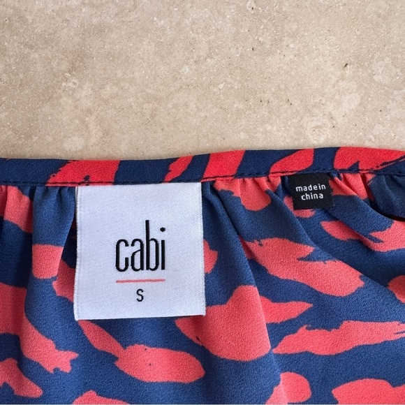 CAbi Smooch Cami Multicolor Printed Spaghetti Strap Womens Size S 5548 - Picture 12 of 14